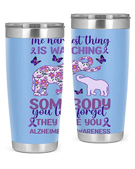 AlzheimerS Awareness Purple Elephant 16#- alzheimers- Tumbler