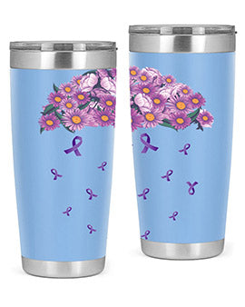 AlzheimerS Awareness Purple Umbrella 18#- alzheimers- Tumbler