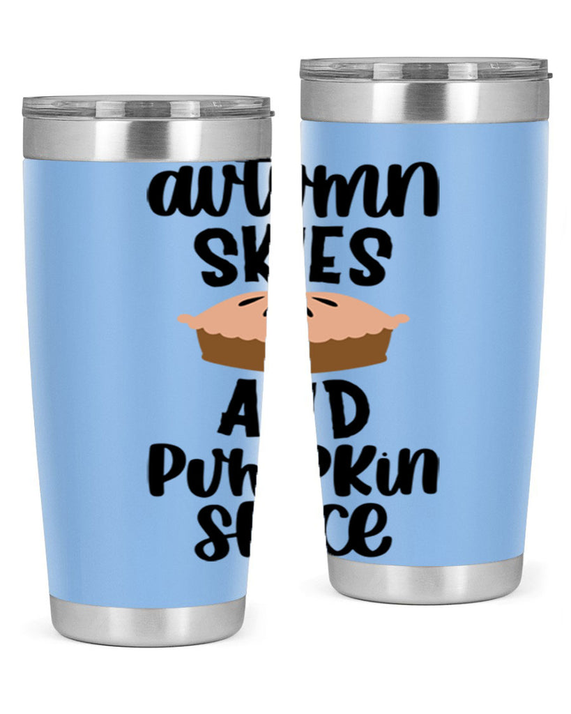 Autumn Skies And Pumpkin Spice 477#- fall- Tumbler
