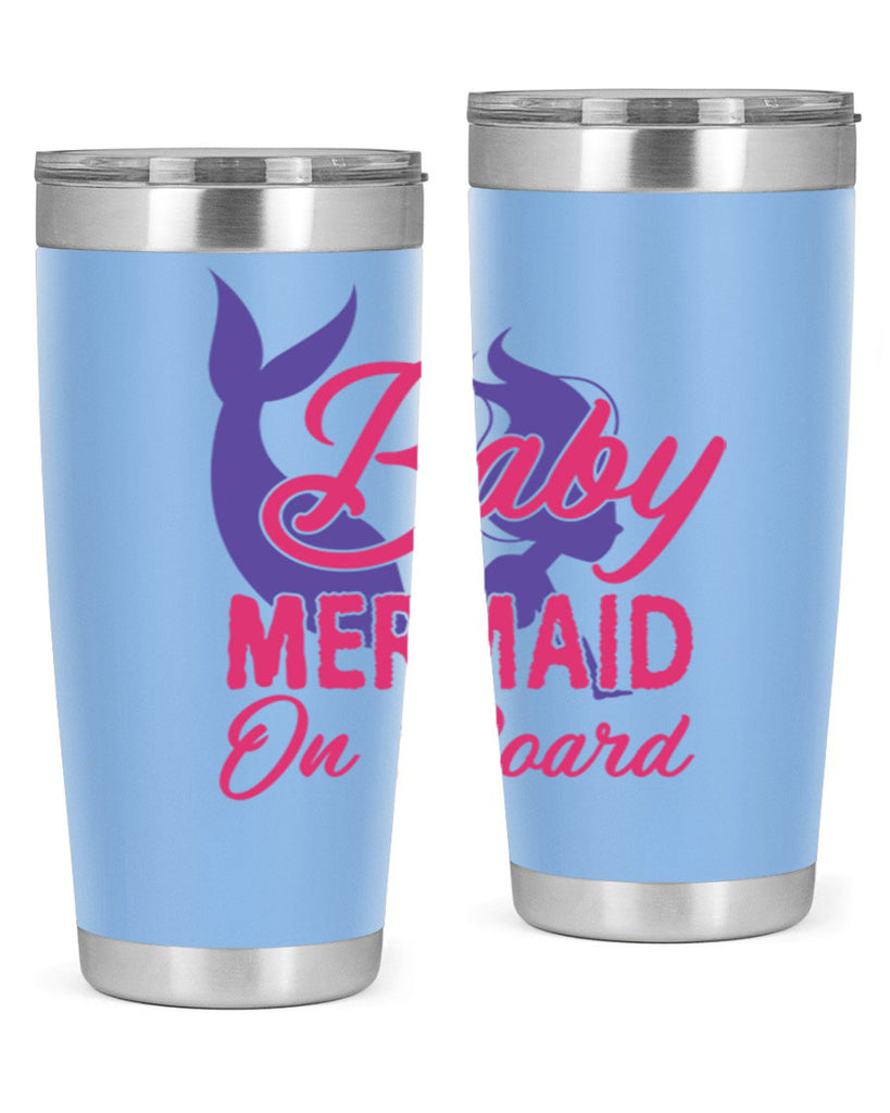 Baby Mermaid On Board 24#- mermaid- Tumbler