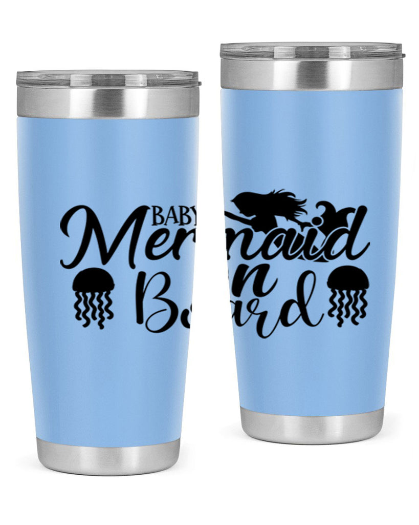 Baby Mermaid On Board 26#- mermaid- Tumbler