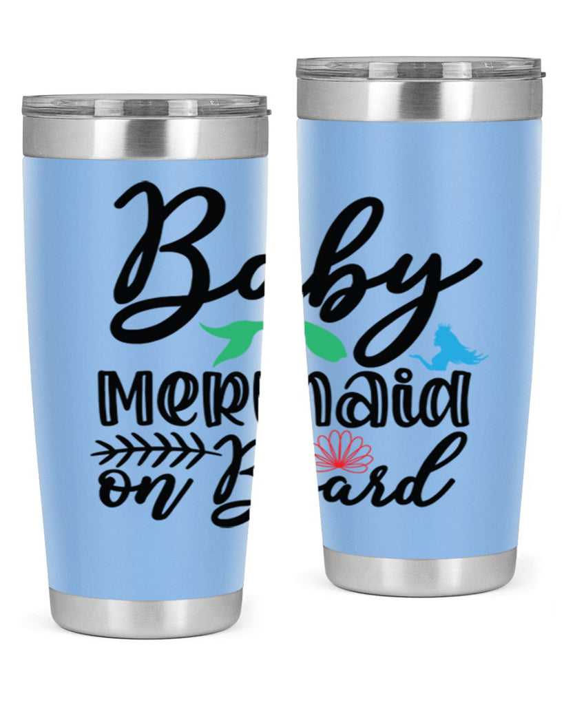 Baby Mermaid on Board 38#- mermaid- Tumbler