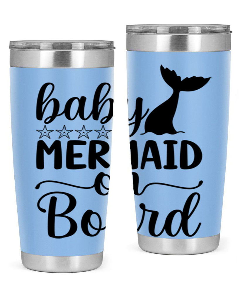 Baby mermaid on board 36#- mermaid- Tumbler