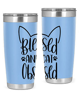 Blessed And Cat Obsessed Style 79#- cat- Tumbler