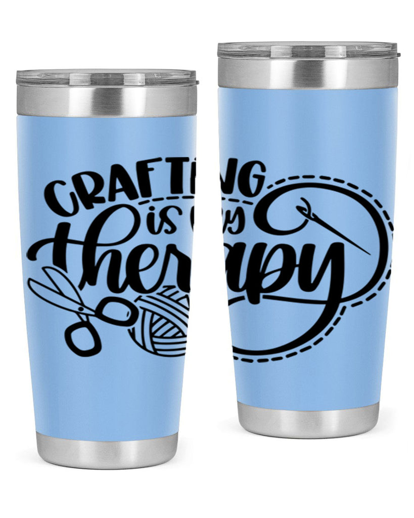 Crafting Is My Therapy 34#- crafting- Tumbler