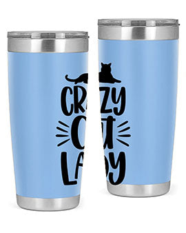 Crazy Cat Lady Style 92#- cat- Tumbler
