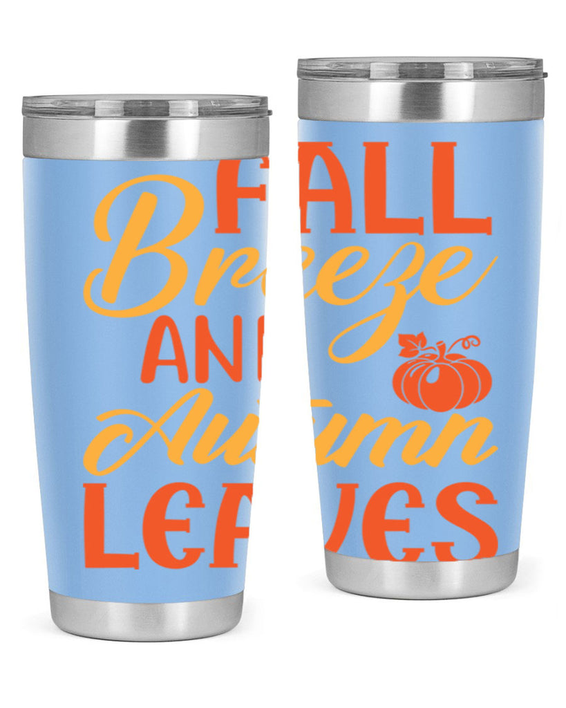 Fall Breeze and Autumn Leaves 92#- fall- Tumbler