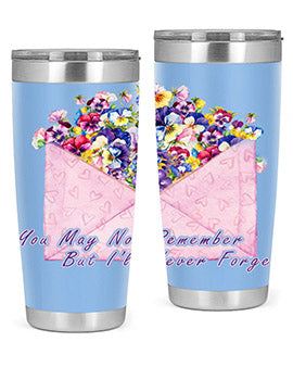 Floral Buerfly AlzheimerS Awareness 147#- alzheimers- Tumbler