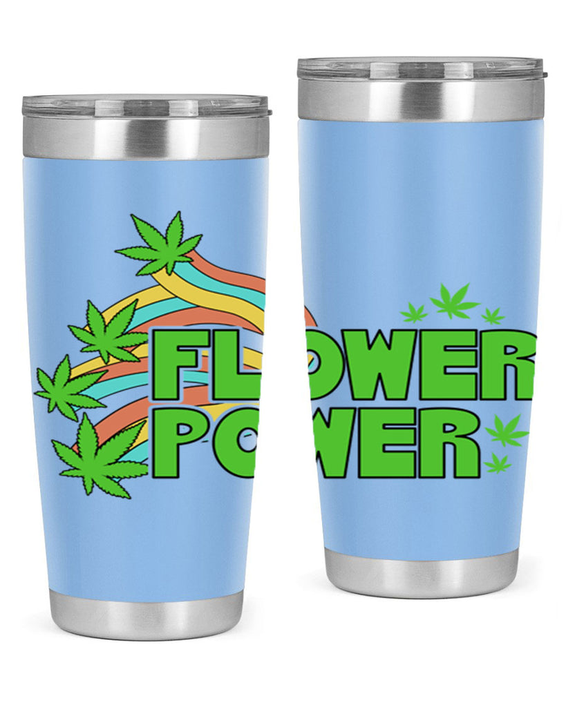 Flower Power Cannabis leaf 86#- marijuana- Tumbler