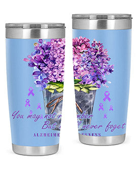 Flower Remember AlzheimerS Awareness 148#- alzheimers- Tumbler