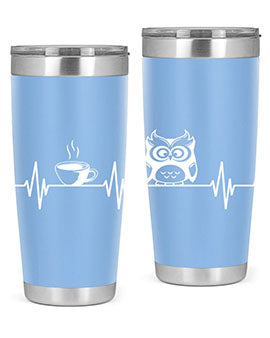 Funny Coffee Lover Night Owl A TurtleRabbit 5#- owl- Tumblers