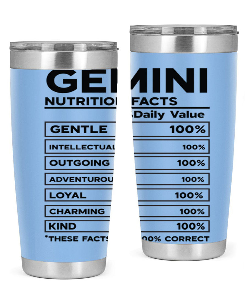 Gemini Nutrition Facts 220#- zodiac- Tumbler