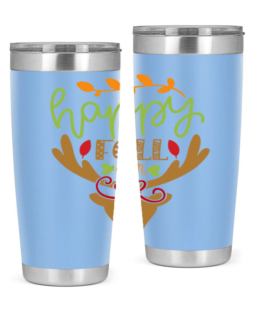 Happy Fall deer 219#- fall- Tumbler