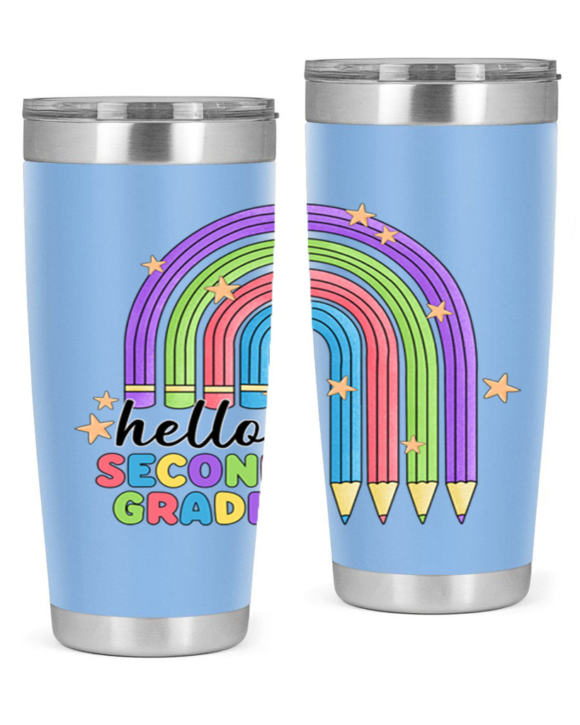 Hello 2nd Grade Pencil Rainbow 11#- second grade- Tumbler