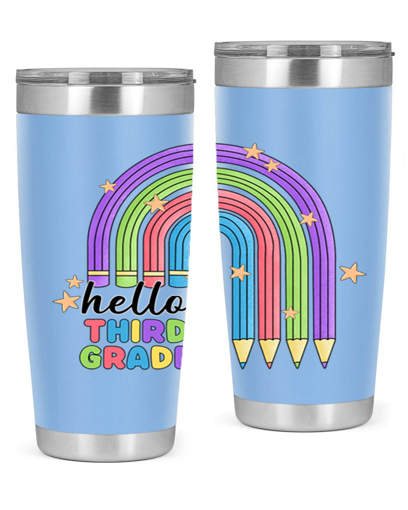 Hello 3rd Grade Pencil Rainbow 11#- 3rd grade- Tumbler