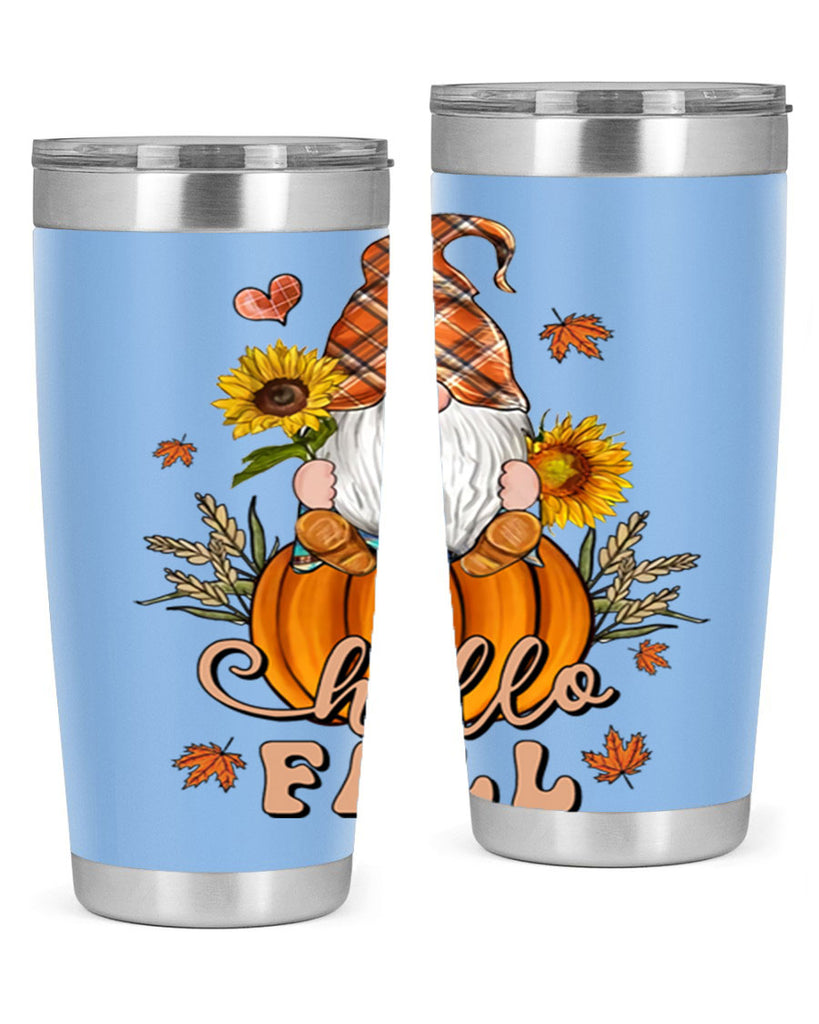 HelloFallAutumnGnome 298#- fall- Tumbler