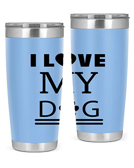 I Love My Dog Style 41#- dog- Tumbler