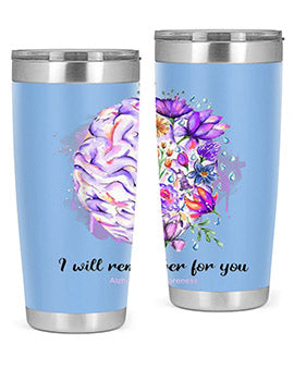 I Will Remember For You Brain Alzheimers Awareness 184#- alzheimers- Tumbler