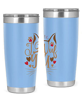 I Wuf You Style 16#- cat- Tumbler