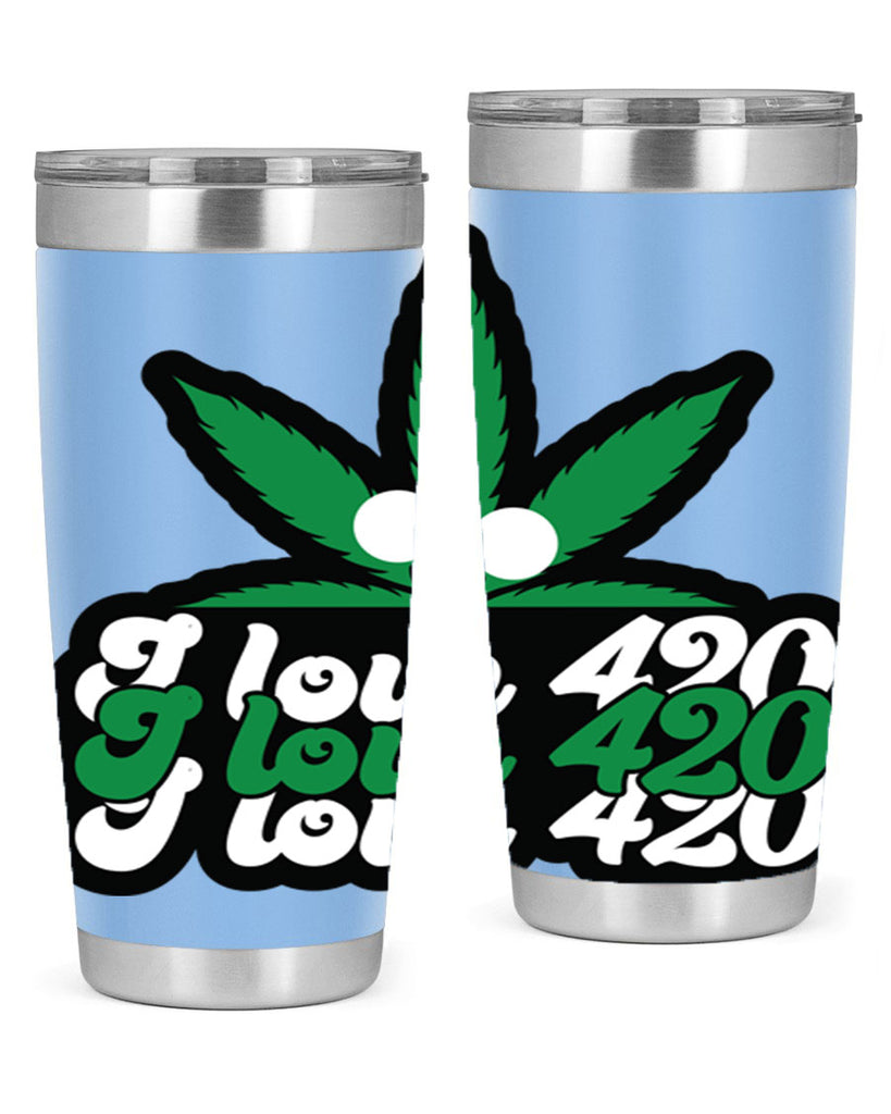 I love 420 123#- marijuana- Tumbler