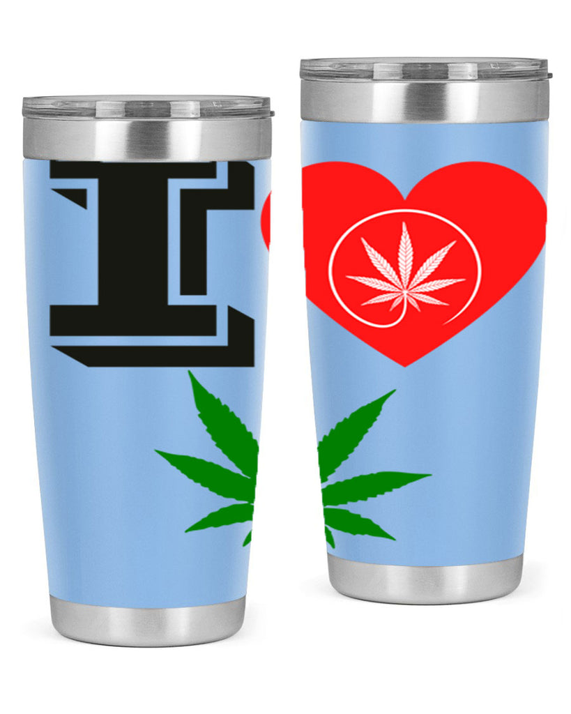 I love Cannabis heart 126#- marijuana- Tumbler