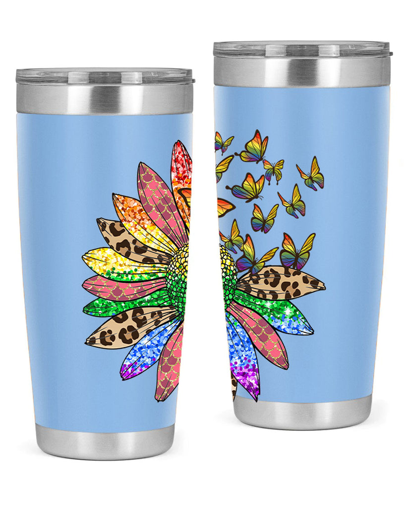 Lgbt Butterfly Sunflower  Png 52#- lgbt- Tumbler