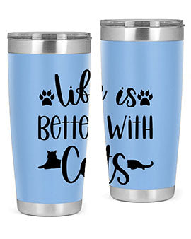 Life Is Better With A Cats Style 99#- cat- Tumbler