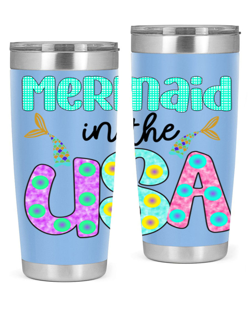 Mermaid In The Usa 421#- mermaid- Tumbler