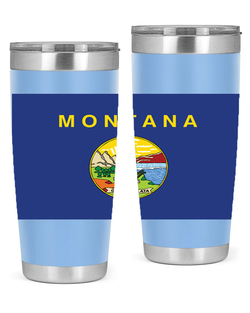 Montana 26#- Us Flags- Tumbler