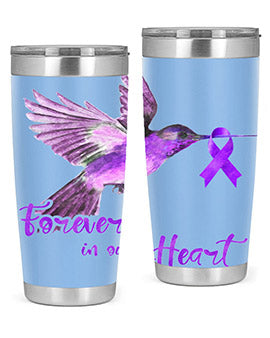 No One Figh Alone Ribbon Alzheimer 201#- alzheimers- Tumbler