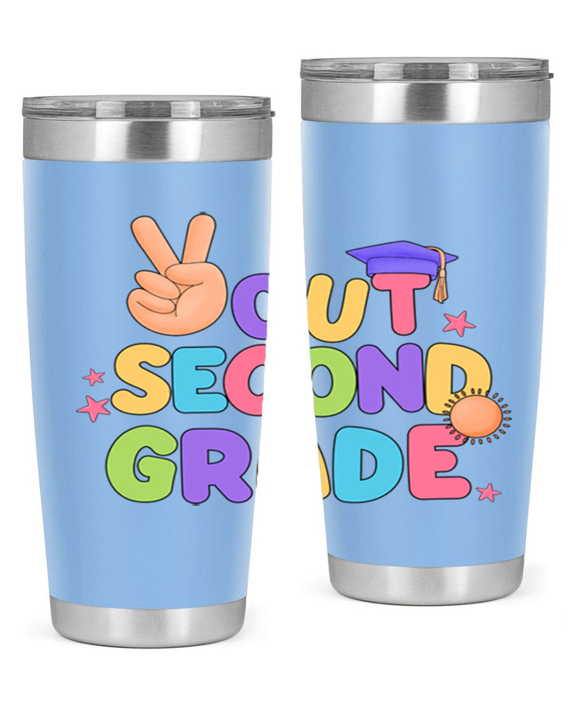 Peace Out 2nd Grade Peace 18#- second grade- Tumbler