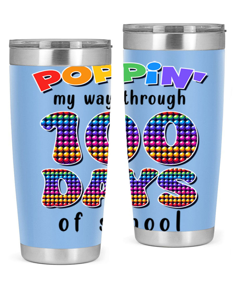 Poppin My Way Through 100 53#- 100 days of school- Tumbler