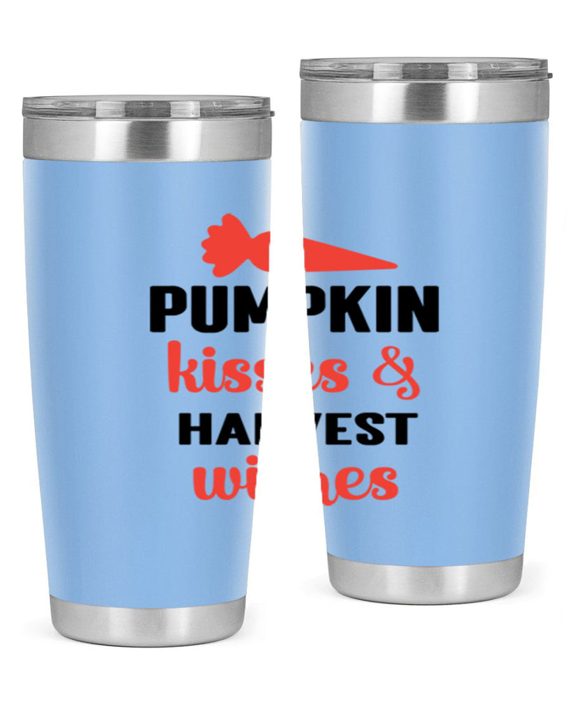 Pumpkin kisses harvest wishes 524#- fall- Tumbler