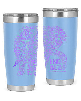 Purple Elephant Alzheimer Awareness 210#- alzheimers- Tumbler