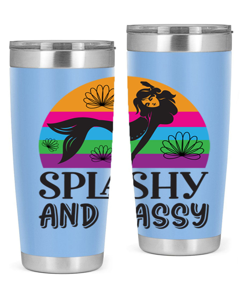 Splashy and sassy 623#- mermaid- Tumbler