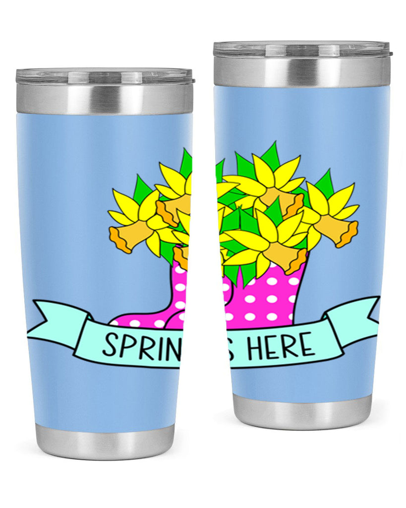 Spring is here daffodil rainboots442#- spring- Tumbler
