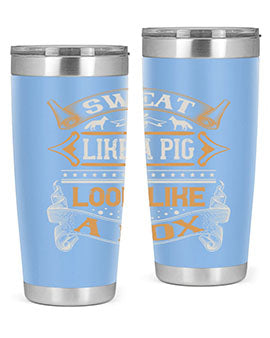 Sweat like a pig look like a fox Style 30#- pig- Tumbler