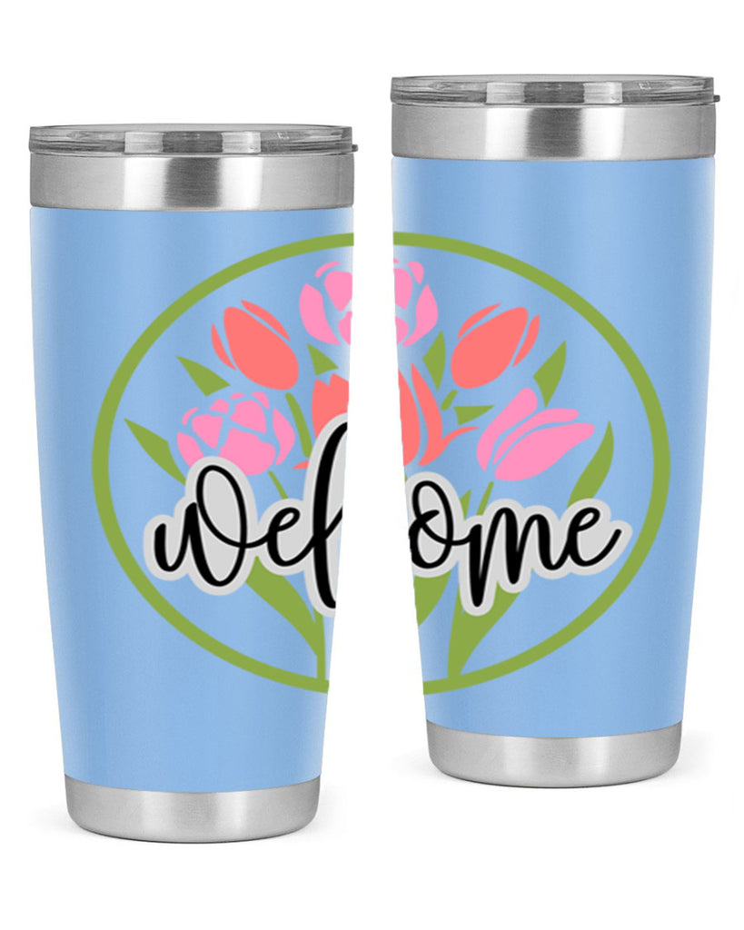 Welcome flowers bouquet571#- spring- Tumbler