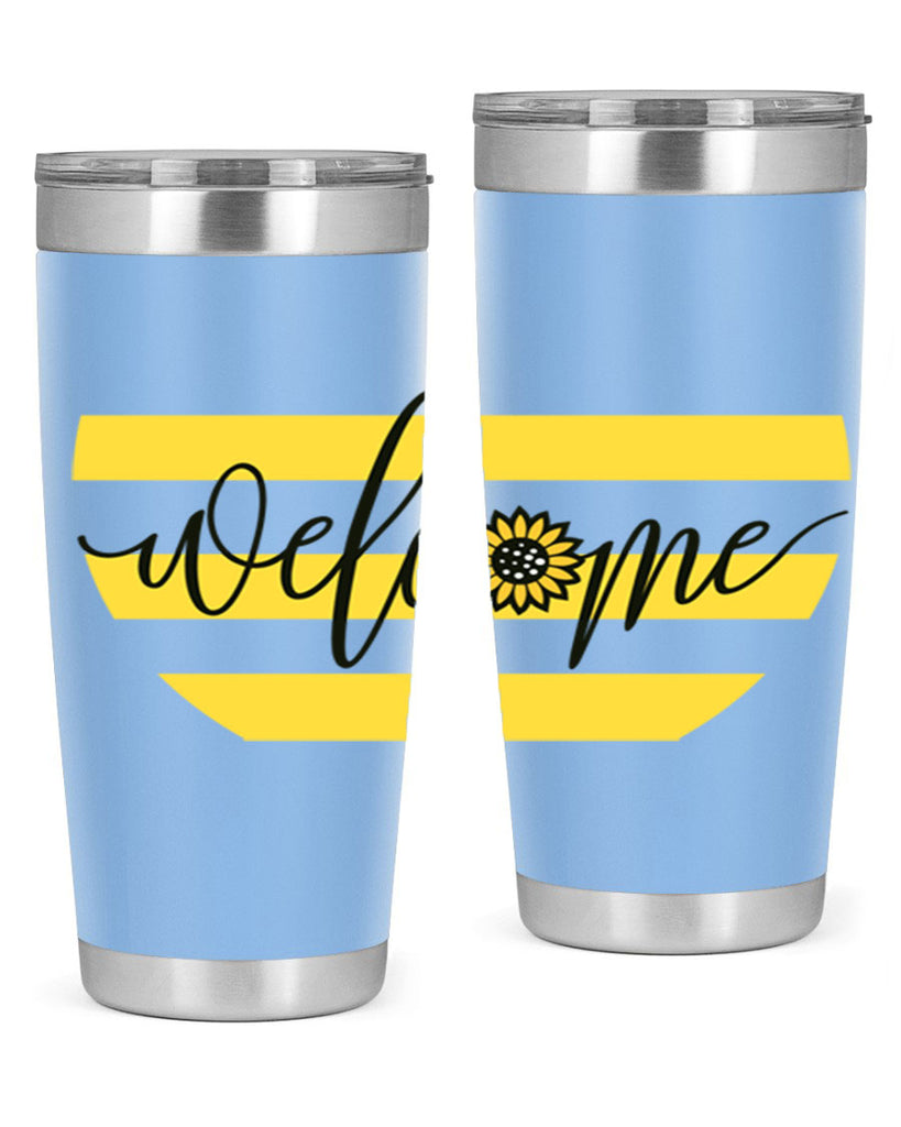 Welcome with sunflower592#- spring- Tumbler