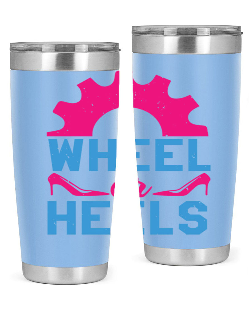 Wheel or Heels Style 8#- baby shower- tumbler