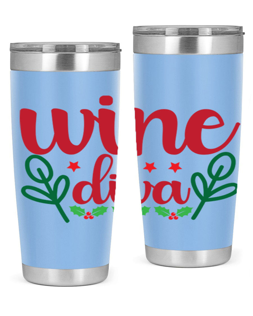 Wine Diva 482#- winter- Tumbler