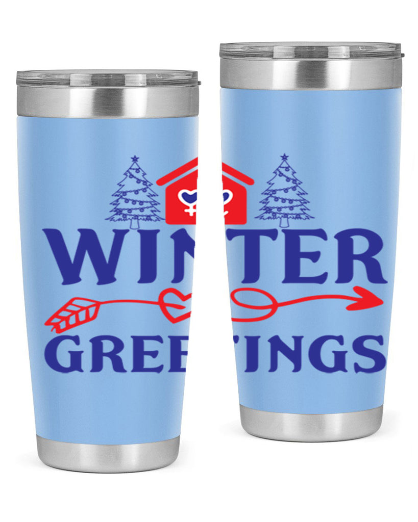 Winter Greetings 551#- winter- Tumbler