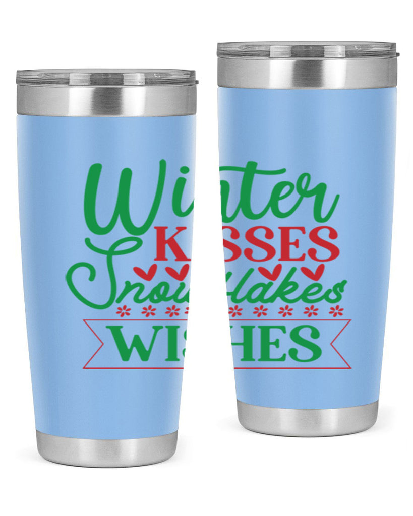 Winter Kisses Snowflakes Wishes 522#- winter- Tumbler