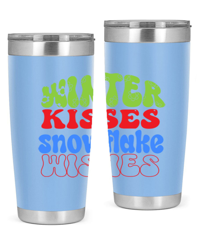 Winter kisses snowflake wishes 520#- winter- Tumbler