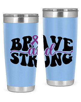 brave and strong 129#- alzheimers- Tumbler