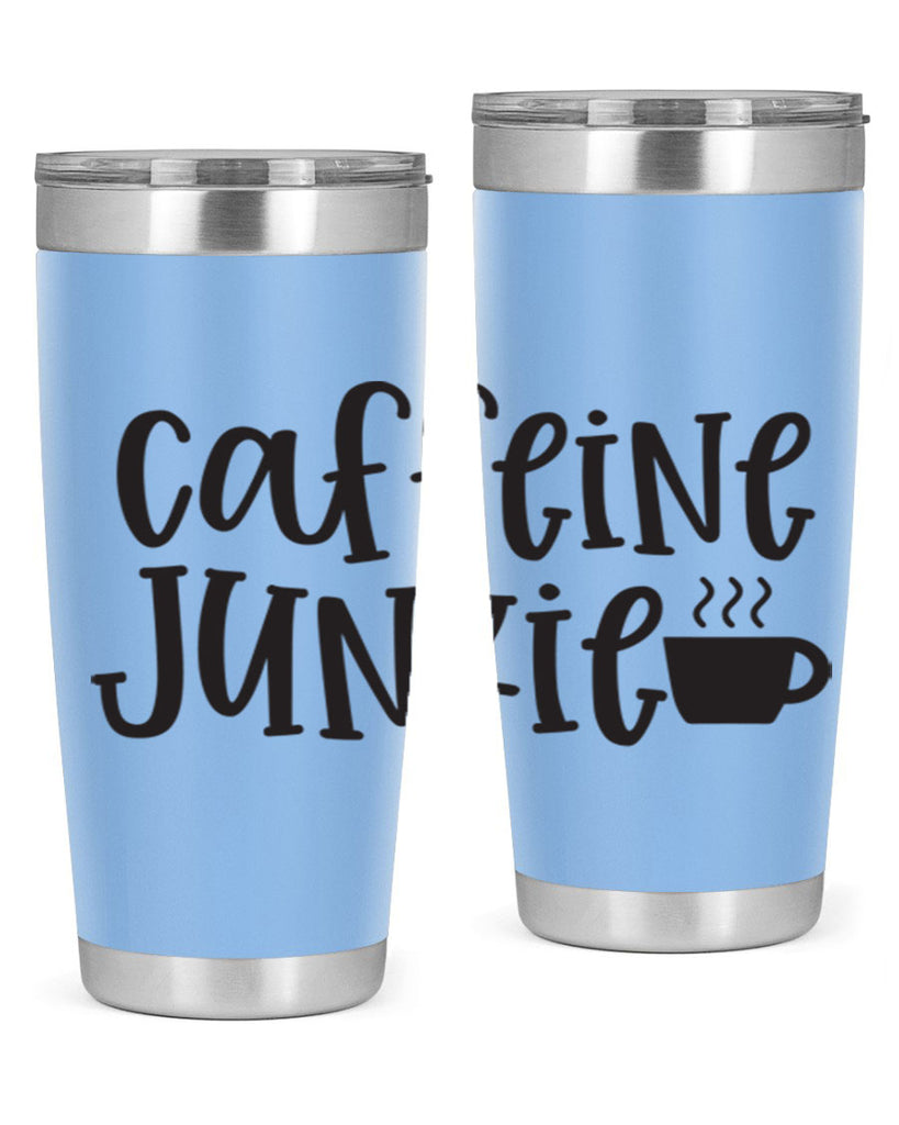 caffeine junkie 412#- mom- Tumbler