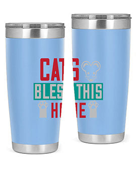 cats bless this home Style 36#- cat- Tumbler