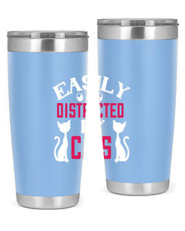 easily distracted by cats Style 46#- cat- Tumbler