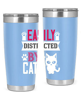 easily distracted by cats Style 47#- cat- Tumbler