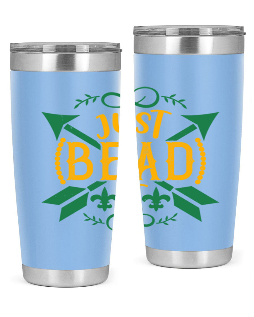 just bead it 56#- mardi gras- Tumbler